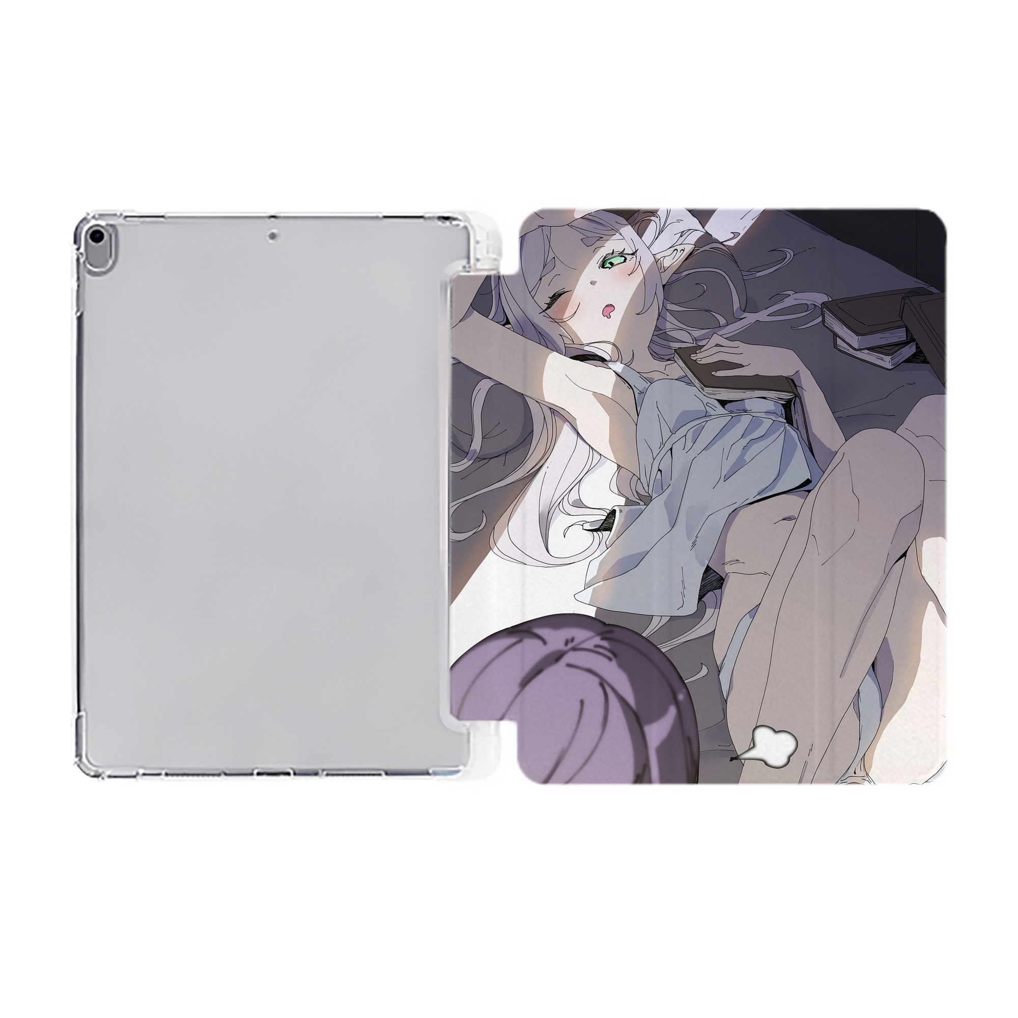 （画像用） 葬送のフリーレン Frieren IPad ケース ペン収納付き 三つ折りスタンド PUレザー×シリコン 対応機種9.5/10.5/10.9インチ